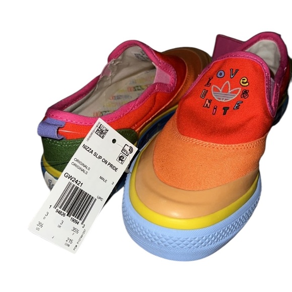 Adidas Originals Multicolor Canvas Sneakers – Size 3.5 - Picture 14 of 16